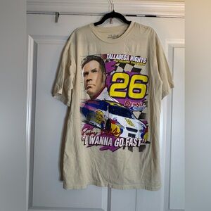 Talladega Nights The Ballad Of Ricky Bobby T Shirt Size L Unisex I Wanna Go Fast